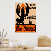 L'Ecrevisse Noir Poster (Keuken)