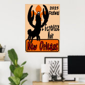 L'Ecrevisse Noir Poster (Thuiskantoor)