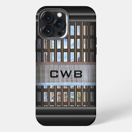 LeCrosse Point Modern Monogram iPhone Hoesje (Achterkant)
