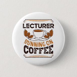 Lector op Coffee Caffeine Gift Ronde Button 5,7 Cm