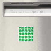 LED Arrow Square Green Magneet (Insitu (Vaatwasser))