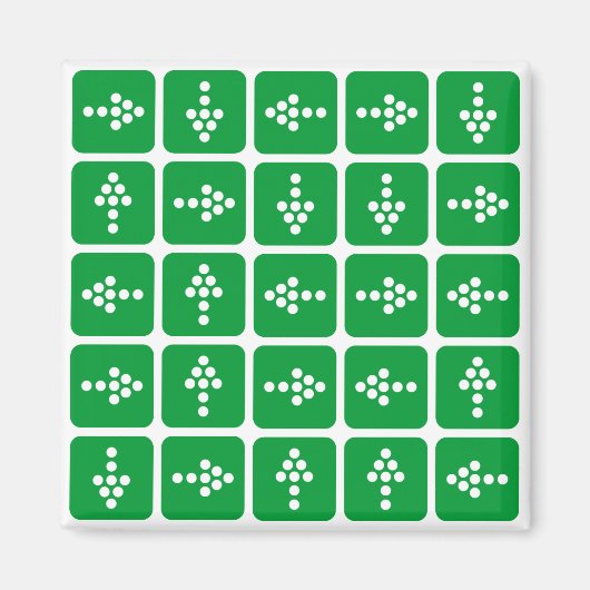 LED Arrow Square Green Magneet (Voorkant)