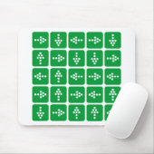 LED Arrow Square Green Muismat (Met muis)