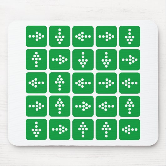 LED Arrow Square Green Muismat (Voorkant)