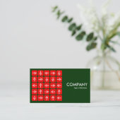 LED Arrows Square Red - Dark Green (003300) Visitekaartje (Staand voorkant)
