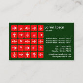 LED Arrows Square Red - Dark Green (003300) Visitekaartje (Achterkant)
