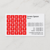 LED Arrows Square Red - (Egg Shell) Visitekaartje (Achterkant)