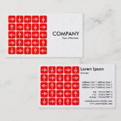 LED Arrows Square Red - (Platinum Kaart) Visitekaartje (Voorkant / Achterkant)