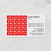 LED Arrows Square Red - (Platinum Kaart) Visitekaartje (Achterkant)