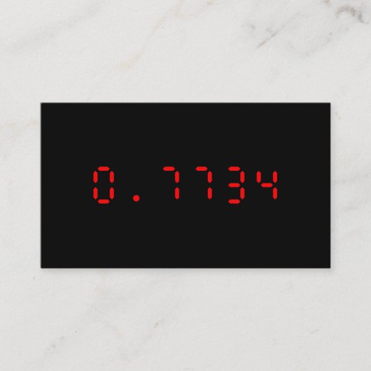 LED Calculator Hallo | 0,7734 Visitekaartje (Voorkant)
