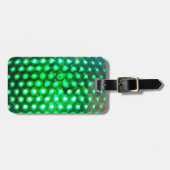 LED-groen-lampjes948 DISCO BALL GREEN NEON LIGHTS Bagagelabel (Voorkant horizontaal)