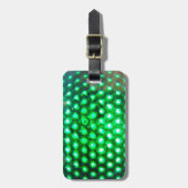 LED-groen-lampjes948 DISCO BALL GREEN NEON LIGHTS Bagagelabel (Voorkant verticaal)