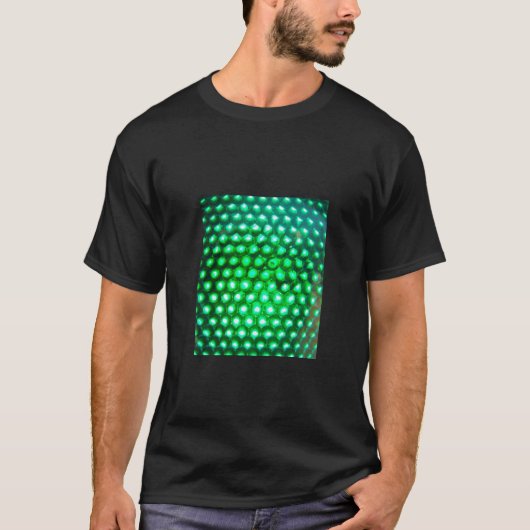 LED-groen-lampjes948 DISCO BALL GREEN NEON LIGHTS T-shirt (Voorkant)