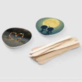 LED Heart Wedding Hand Fan | Set of 10 Handwaaier (Niet-gemonteerd)