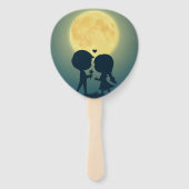 LED Heart Wedding Hand Fan | Set of 10 Handwaaier (Achterkant)