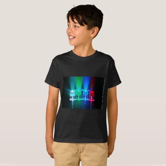 LED-lampjes T-shirt (Voorkant volledig)