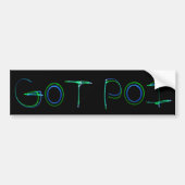 LED-lampvoetje met poi-bumper Bumpersticker (Voorkant)