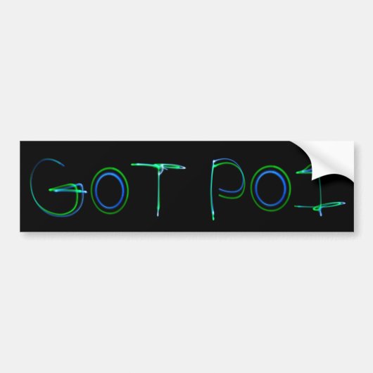 LED-lampvoetje met poi-bumper Bumpersticker (Voorkant)
