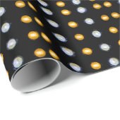 LED-lichten, close-up abstracte achtergrond. Cadeaupapier (Rol Hoek)