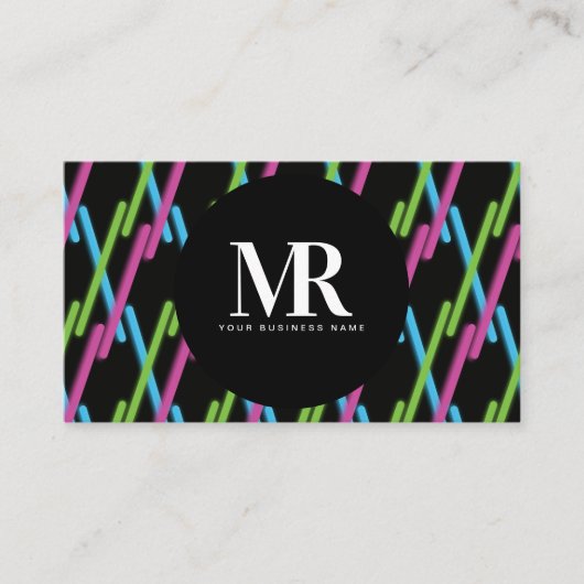 Led Light Strips Neon Lighting Business Branding Visitekaartje (Voorkant)