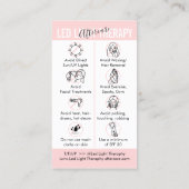 Led Light Therapy Aftercare Guides Visitekaartje (Achterkant)