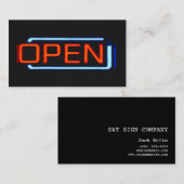 Led Open Sign Company Visitekaartje (Voorkant / Achterkant)