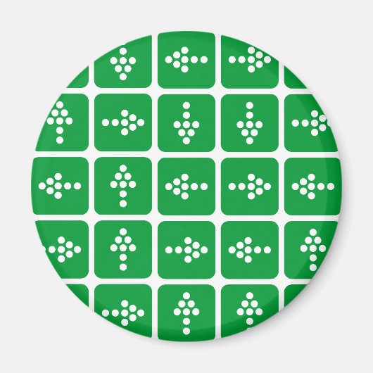 LED Pijl Vierkant Groen Magneet (Voorkant)