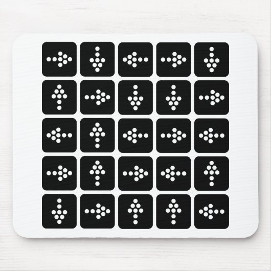 LED Pijl Vierkant Muismat (Voorkant)