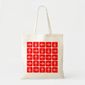LED Pijl Vierkant Rood Tote Bag (Voorkant)