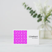 LED-pijlen Square Magenta - wit Visitekaartje (Staand voorkant)