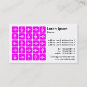LED-pijlen Square Magenta - wit Visitekaartje (Achterkant)
