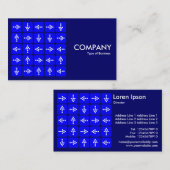 LED Pijlen Vierkant Blauw - Donkerblauw Visitekaartje (Voorkant / Achterkant)