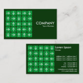 LED-pijlen vierkant groen - donkergroen Visitekaartje (Voorkant / Achterkant)