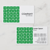 LED-pijlen vierkant groen - wit Visitekaartje (Voorkant / Achterkant)