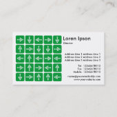LED-pijlen vierkant groen - wit Visitekaartje (Achterkant)