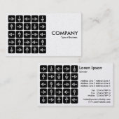 LED-pijlen vierkant - wit (Gold Kaart) Visitekaartje (Voorkant / Achterkant)