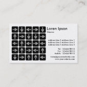 LED-pijlen vierkant - wit (Platinum-kaart) Visitekaartje (Achterkant)