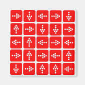 LED-pijlrood Magneet (Voorkant)