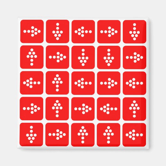 LED-pijlrood Magneet (Voorkant)