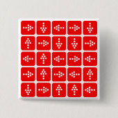 LED-pijlrood Vierkante Button 5,1 Cm (Voorkant)