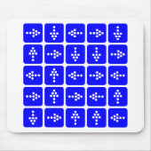 LED-pijlvierkant blauw Muismat (Voorkant)