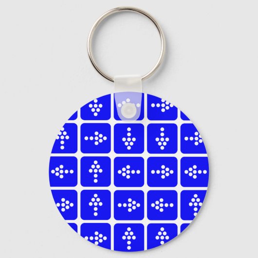 LED-pijlvierkant blauw Sleutelhanger (Voorkant)