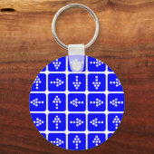 LED-pijlvierkant blauw Sleutelhanger (Voorkant)