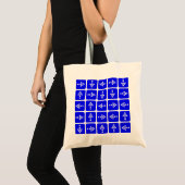 LED-pijlvierkant blauw Tote Bag (Voorkant (product))