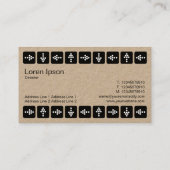 LED stijl pijlen - Wit - Kraft Visitekaartje (Achterkant)