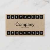 LED stijl pijlen - Wit - Kraft Visitekaartje (Voorkant)