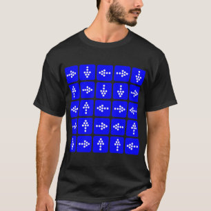 LED-stijlpijlen - blauw T-shirt