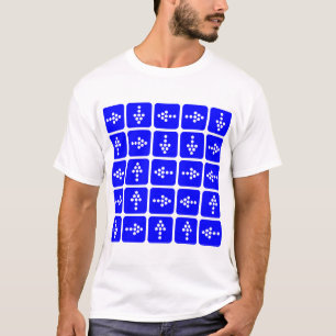 LED-stijlpijlen - blauw T-shirt