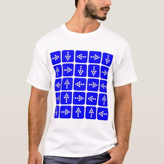 LED-stijlpijlen - blauw T-shirt (Voorkant)