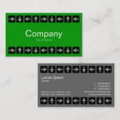 LED-stijlpijlen - groen en grijs Visitekaartje (Voorkant / Achterkant)